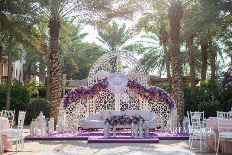outdoor bridal stage in Dubai