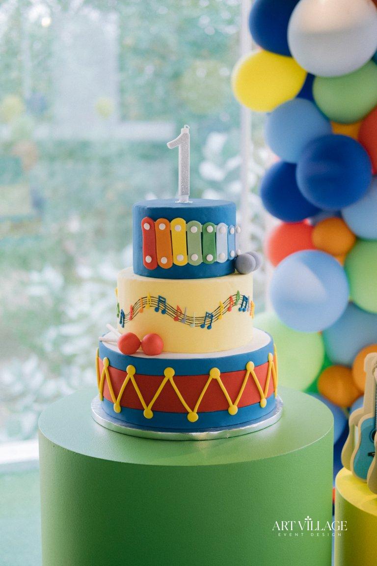 1st birthday cake music design