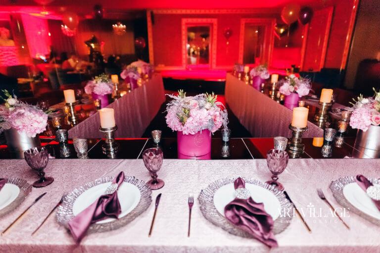 pink floral centerpieces Ajman